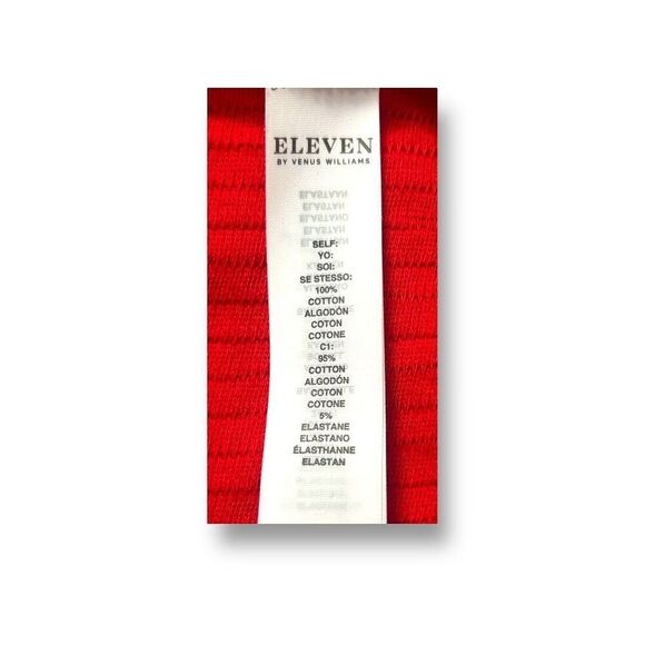 EleVen M Red Ribbed Hoodie Golf Tennis Pullover Stretch Athleisure Lounge NWT - Picture 8 of 10